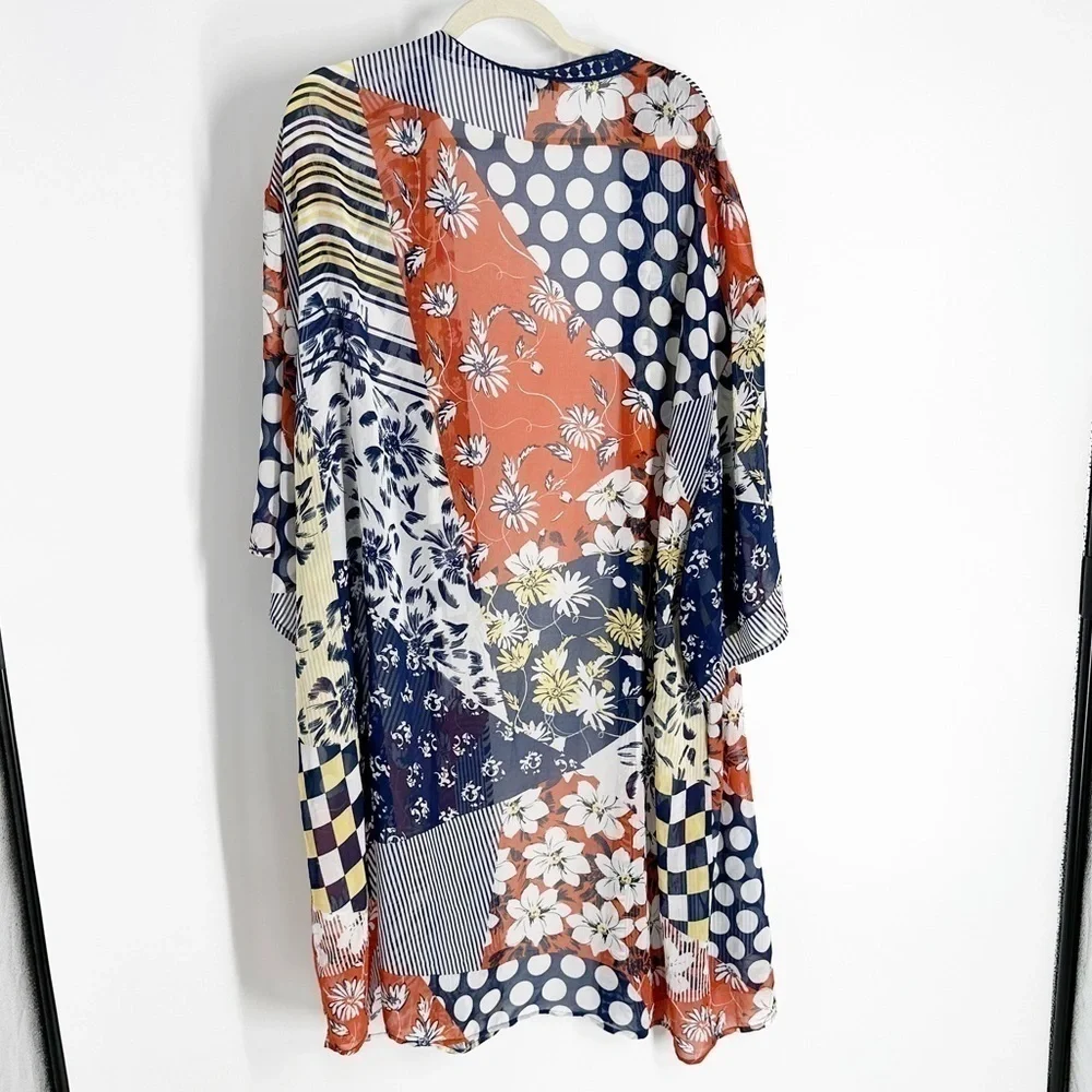 Roz & Ali printed kimono sz 3X - Picture 4 of 4